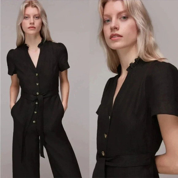 Whistles black Emmie jumpsuit - Picture 1 of 6